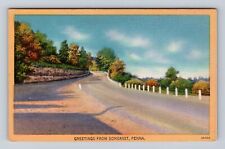 Somerset PA-Pennsylvania, General Greetings, Scenic Road, Vintage Postcard picture
