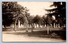 J89/ Williamsport Ohio RPPC Postcard c1910 Spring Lawn Cemetery Arch 353 picture