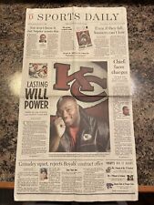 2003 Will Shields Kansas City Chiefs Football Newspaper.  Nebraska Huskers picture