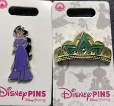 Disney Parks Aladdin Jasmine & Crown-Tiara 2 Pins picture