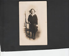 early 1900's  vintage RPPC real photo postcard girl , Syracuse NY picture