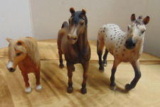 Schleich Horses Am Lines 69 LOT of 3 Peacock Appaloosa, Dark Brown, Golden Brown picture