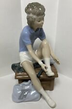 Vintage 1987 Lladro Match Time Tennis Player Figurine 8in picture