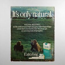 Vtg Salem Natural Menthol Extra Long Super Kings Couple Field Print Ad picture