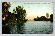 Mt Clemens MI-Michigan, Bend Down the Clinton River, c1908 Vintage Postcard picture