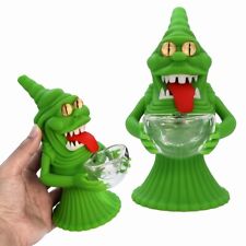 6inch Green Monster Hookah Silicone Hookah Water Pipe Smoking Bong W/ Glass Bowl picture