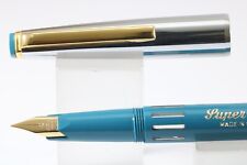 Vintage Excelsior No. 3599 Super Rotax Teal Fountain Pen, GT picture