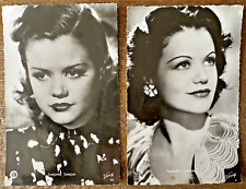 Two Real Photo Postcards Portraits of Simone Simon French Film Actress picture