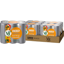 V8 +ENERGY Peach Mango Energy Drink Made with Real Vegetable and Fruit Juices, 8 picture