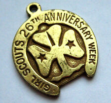 RARE 1938 Girl Scout 26TH ANNIVERSARY WEEK HORSESHOE CHARM Free Birthday GIFT picture