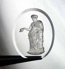 Large Antique  Clear Glass Intaglio Seal Of Venus. picture