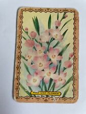 Vintage Retro Genuine Rare Coles Swap Card: Pink Wax Flowers Blossom Art Artwork picture