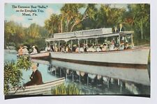 Old postcard THE EXCURSION BOAT “SALLIE” ON EVERGLADE TRIP, MIAMI, FLORIDA picture