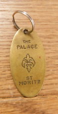 Vintage The Palace St Moritz Brass Key Fob Keychain Hard to Find.   BUY IT NOW. picture