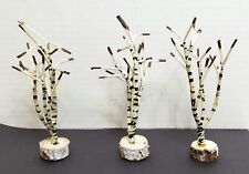 Vintage Lemax Christmas Village Collections Accessories Bare Birch Tree 5”  picture