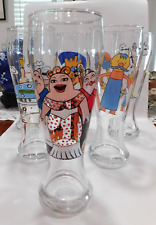 SET OF 6 Ritzenhoff Beer Pilsner Glasses Art By 6 Artist  Germany 9” picture