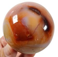 Carnelian Agate Polished Sphere Madagascar 128.7 grams. picture