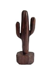 Vintage Ironwood Hand Carved Saguaro Cactus Sculpture picture