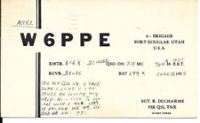 QSL 1938 Fort Douglas Utah    radio card picture