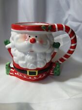 Jolly Santa large mug 20oz Holly Hill red suit green shoes mittens 5