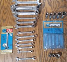 Vintage Cen-tech Lot Of 32. Wrenches, SAE & MM, Sockets, EUC Tool Set picture
