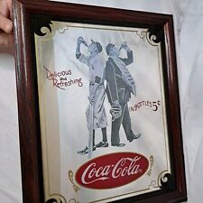 Vintage Coca Cola Framed Mirror 15.5