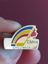 Vintage Chilliwack CMHA Minor Hockey B.C. Canada Pinback Hat Pin Pinback Button picture