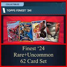 FINEST ‘24 RARE+UNCOMMON 62 CARD SET-TOPPS MARVEL COLLECT picture