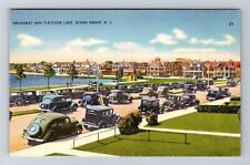 Ocean Grove NJ-New Jersey, Broadway & Fletcher Lake, Antique Vintage Postcard picture