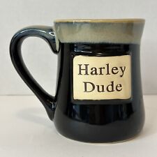 LTD Commodities, HARLEY DUDE Coffee Mug/Cup Glazed Pottery Blue Stoneware picture