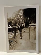 WW2 Era Snapshot Photo - Handsome Men In Uniform Close Friends - Gay Interest picture