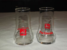 VINTAGE 1970S  2  7 UP THE UNCOLA RED SODA DRINKING GLASSES picture