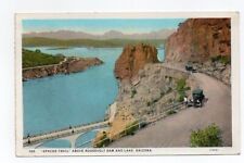 WB Postcard, Apache Trail Above Roosevelt Dam and Lake, Arizona picture