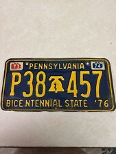 1976 Pennsylvania Metal License Plate:  Bicentennial - P38-457 picture