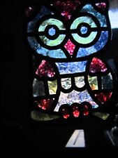 Vintage Owl Suncatcher Window Hanging Retro CUTE Collectible  picture