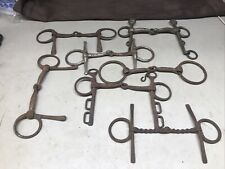Lot of Antique Vintage Rusty Rustic Iron Horse Bit Western Americana  Decor picture