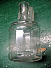 VINTAGE 16 PANELED BOTTLE w/ FLARED  RINGED  NECK  THICK WALLS  NUMBERED 6 picture