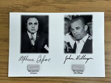 Al Capone & John Dillinger Hair Strand Lock Relic Collectible Mafia Gangster picture