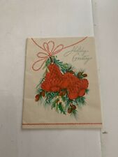 Vintage c.1950's Christmas Greeting Card Bells picture