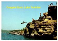 OK, Oklahoma  LAKE TENKILLER  Teens Diving Off Crappie Rock~Boats  4X6 Postcard picture