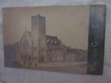 Antique RPPC New Grace Church Real Photo Postcard Horse Carriage street view PC picture