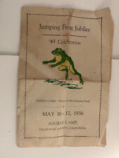 1936 PROGRAM, JUMPING FROG JUBILEE & '49 CELEBRATION, CALAVERAS CO, CA picture