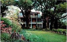 Natchez, MS - The Elms Postcard Chrome Posted 1957 Antebellum Home Mansion picture