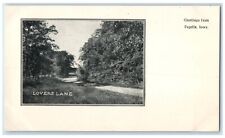c1905 Greetings From Fayette Iowa IA Lovers Lane Unposted Antique Postcard picture