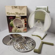 Vintage 1970s Popeil's Kitchen Magician Food Cutter Slicer Shredder Original Box picture