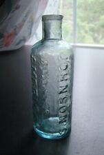 Antique Early Whittled JOHNSON'S AMERICAN ANODYNE LINIMENT Medicine Bottle picture