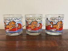 McDonalds Garfield Glass Cups Mugs Odie Jim Davis Vintage 70s Promo Merch Lot picture