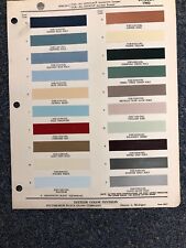 1960 Lincoln Factory Color Chip Sample Sheet, Ditzler Paints picture