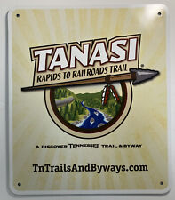 Tennessee TENASI Rapids Railroads Trail Sign - TN Ocoee River Cherokee Indian US picture