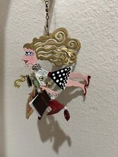Karen Rossi Silvestri Fanciful Flights Born To Shop Angel Charms Metal Ornament picture